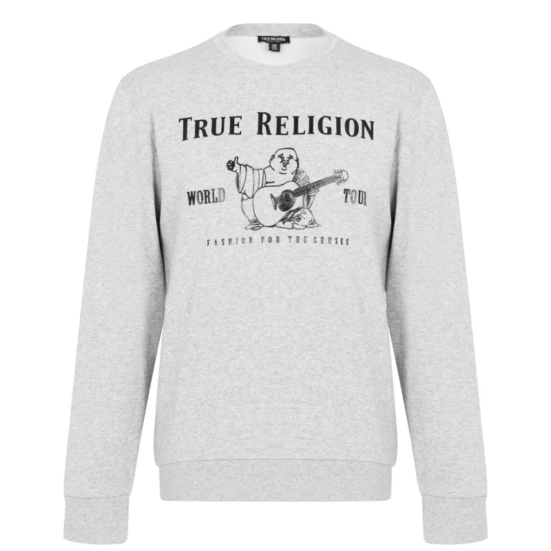 Image of True Religion Buddha Sweatshirt - Grey Grey XS