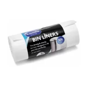 Image of Addis 30L Bin Liners, White