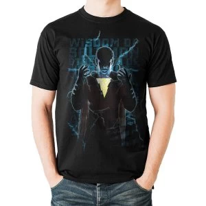 Image of Shazam Movie - Heroic Text Mens XX-Large T-Shirt- Black