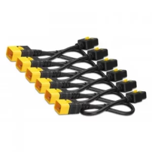 Image of 1.2m Locking C13 to C14 Power Cables x6