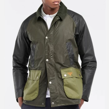 Image of Barbour Beacon Mens Summer Bedale Wax Jacket - Patch Archive Olive - L