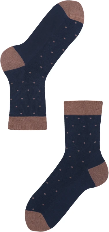 Image of Lenz Think About Dots Ladies Socks - Pack of 2, blue-brown, Size 39 - 42 for Women