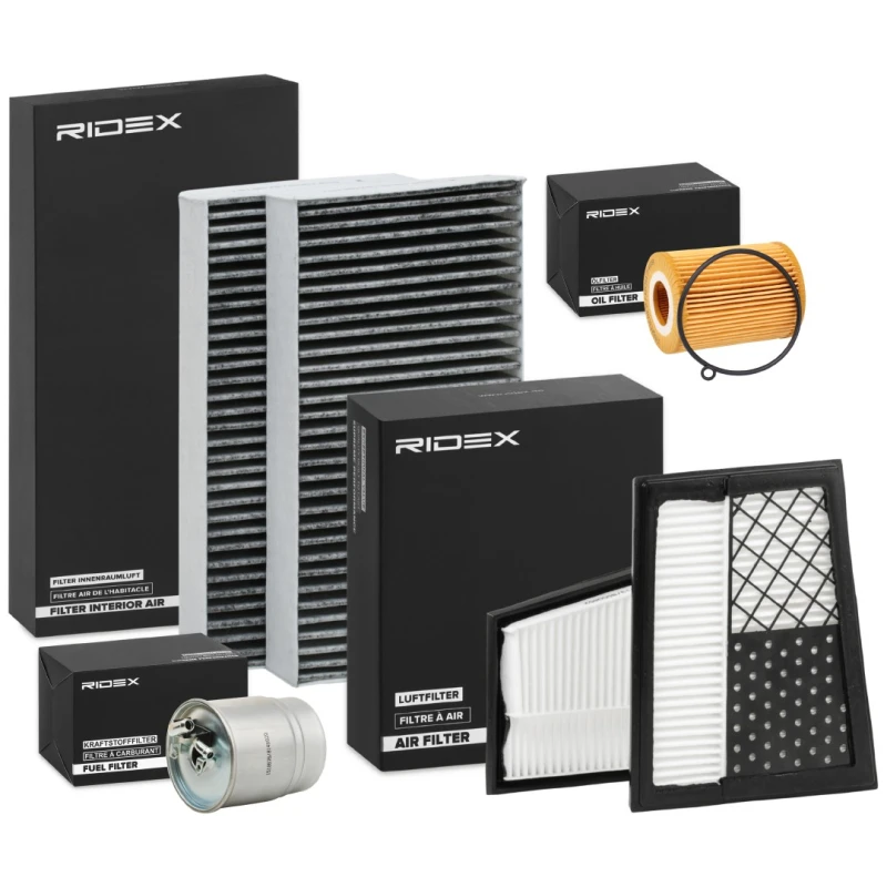 Image of RIDEX 4055F27051 Filter Set with gaskets/seals Filter Set (4055)