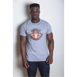Image of Star Wars - Episode VII Resistance Distress Unisex Small T-Shirt - Grey