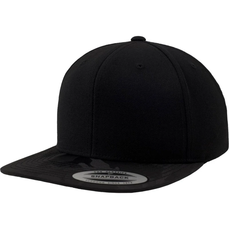 Image of Flexfit Camo Visor Snapback Cap Pack of 2 in Black Unisex One Size