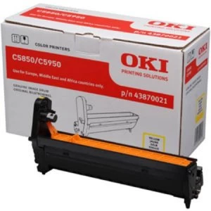 Image of OKI 43870021 Yellow Original Image Drum