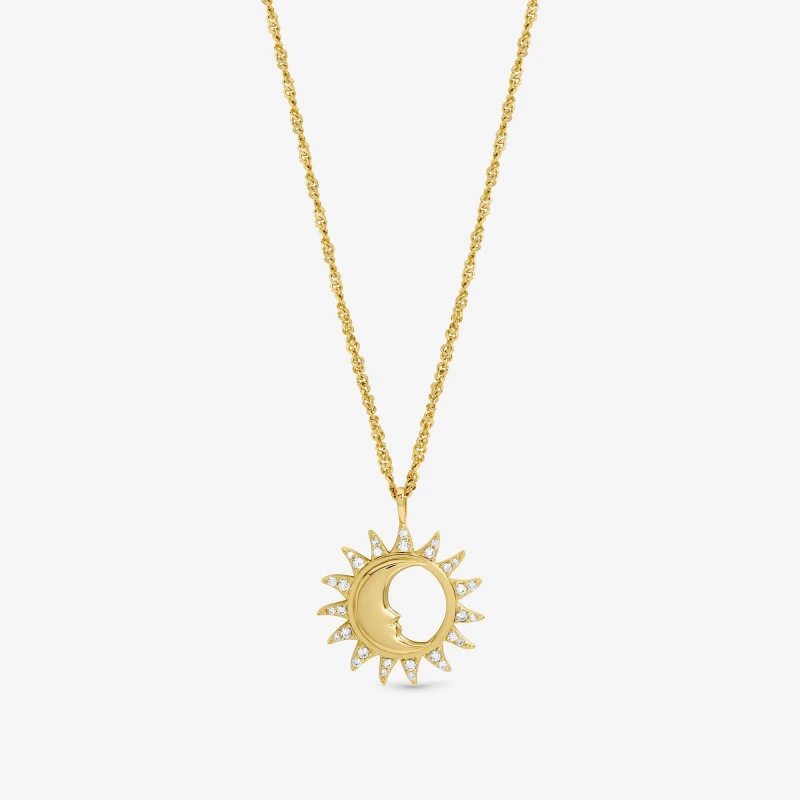 Image of Inicio Mother of Pearl Sun Pendant - Gift Pouch Gold female One Size