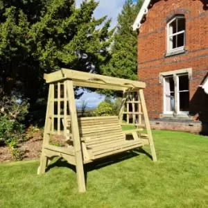 image of 3 Seater Hawthorn Cottage Swing, Wood