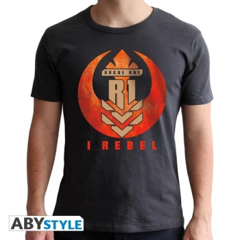 Image of Star Wars - I Rebel Mens Large T-Shirt - Grey