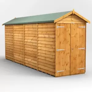 Image of 16X4 Power Overlap Apex Windowless Double Door Shed