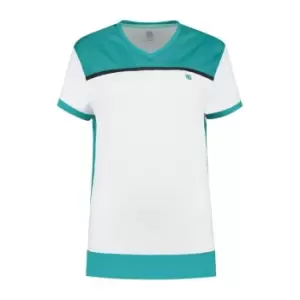 Image of HYPERCOURT ADVANTAGE TEE 2 White / ARUBA Blue - XS