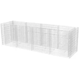 Image of Gabion Raised Bed Steel 360x90x100cm Vidaxl Silver