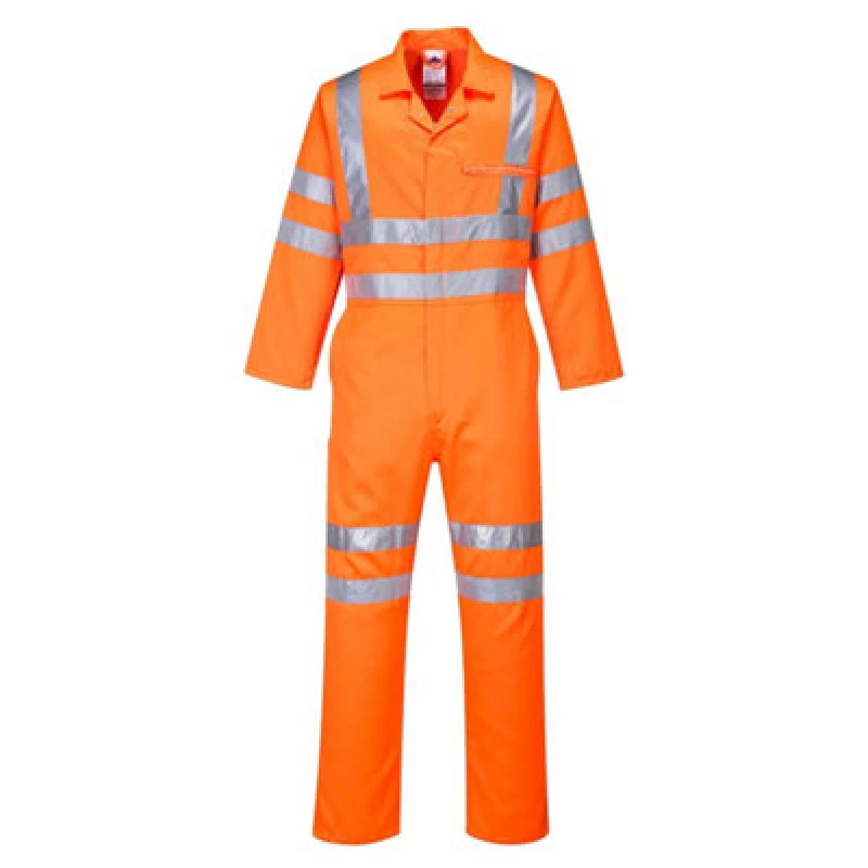 Image of Portwest RIS Hi Vis Polycotton Coverall RT42ORRXS Colour: Orange