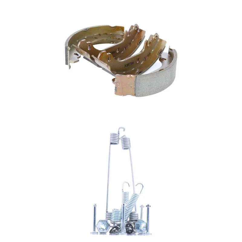 Image of RIDEX 70B2163 Brake Shoes Rear Axle, with accessories Brake Shoe Set (70)