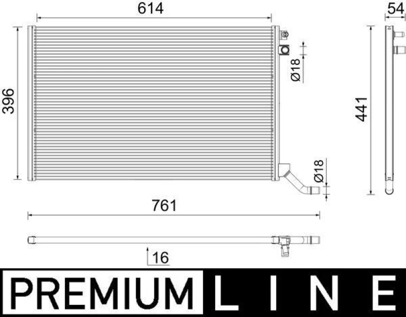 Image of Engine radiator MAHLE CR 2445 000P