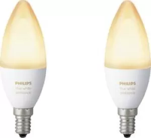 image of Philips Lighting Hue LED light bulb (pack of 2) EEC: A+ (A++ - E) White E14 5.5 W Warm white