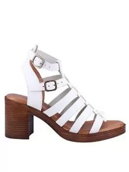 Image of Hush Puppies Gloria Gladiator Sandal - White, Size 3, Women