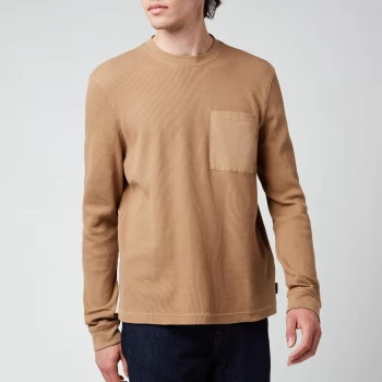 Image of Ted Baker Mens Zaplan Long Sleeve Top - Brown - 3/M
