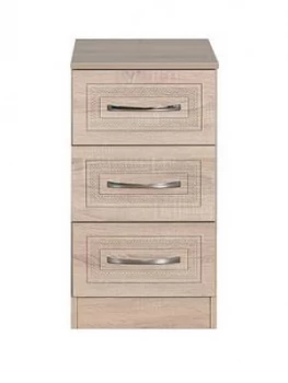 Image of Swift Winchester Ready Assembled 3 Drawer Bedside Chest
