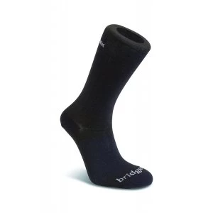 image of Bridgedale Everyday Outdoors Coolmax Liner Twin Pack Mens Sock Black Large