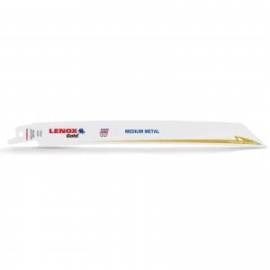 Image of Lenox Gold 18TPI Medium Thickness Metal Cutting Reciprocating Saw Blades 203mm Pack of 5