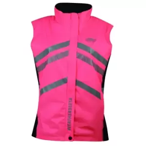 image of Weatherbeeta Childrens/Kids Reflective Waterproof Gilet (S) (Hi Vis Pink)