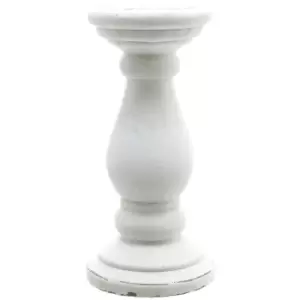 Image of Small Matt White Ceramic Candle Holder