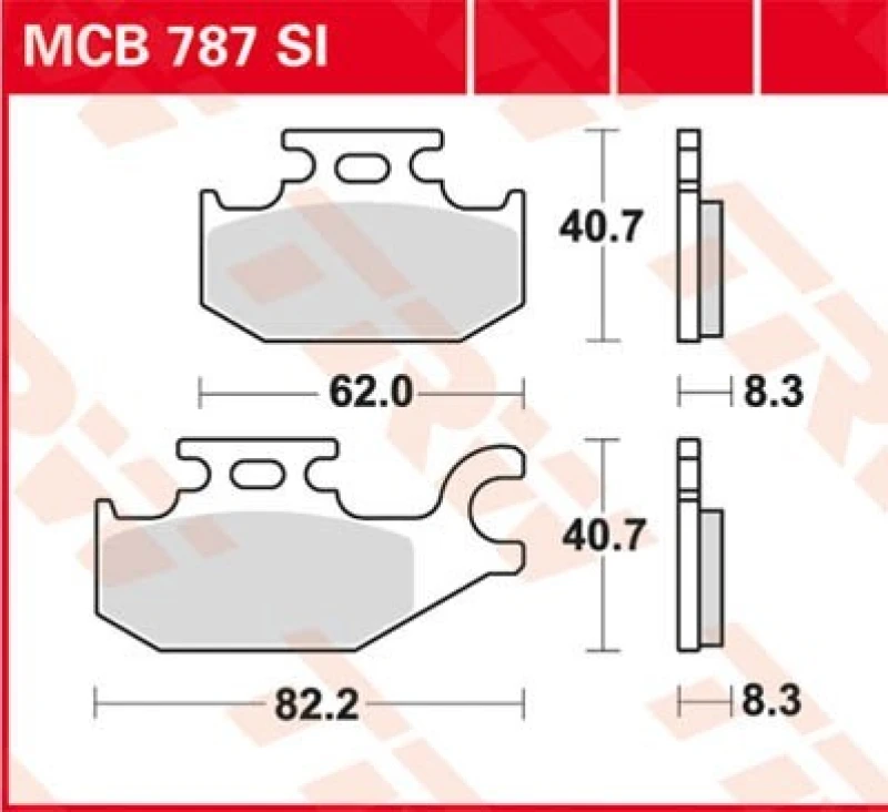 Image of TRW MCB787SI Brake pad set Brake Pad Set,disc brake (402)