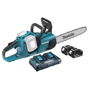 Makita DUC353PG2 Twin 18V 350mm LXT Li-Ion BL Chainsaw 2x 6.0Ah Batteries