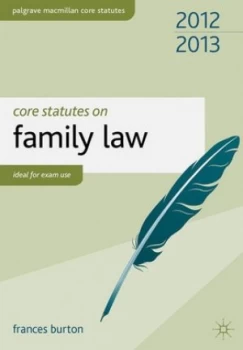 Image of Core Statutes on Family Law by Frances Burton Paperback