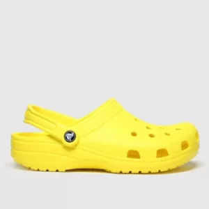 image of Crocs Yellow Classic Clog Sandals