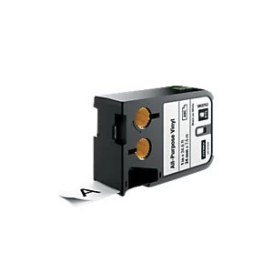 Image of XTL Dymo 1" 24mm All purpose Vinyl Black On White
