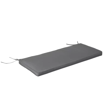 Image of Outsunny Garden Bench Cushion 2 Seater Loveseat Seat Pad for Patio Swing Furniture for Indoor & Outdoor Use, Grey