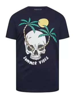 Image of BadRhino Summer Vibes T-Shirt - Navy, Size 4XL, Men