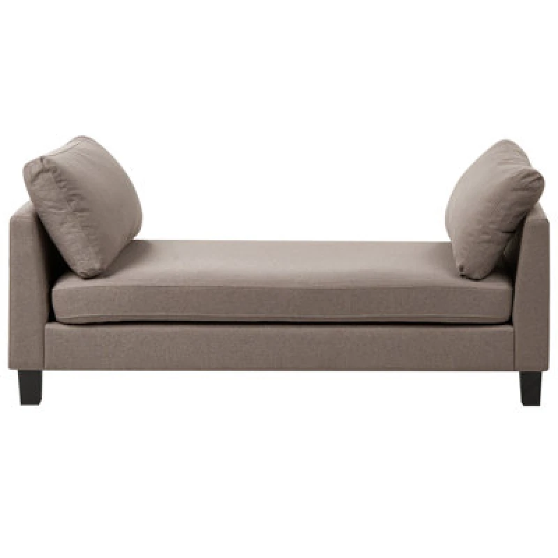 Image of Beliani Chaise Longue Archiane Fabric Taupe