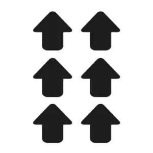 Image of 'Arrow' Floor Signal, Black, (90mm x 90mm), Pack of 100