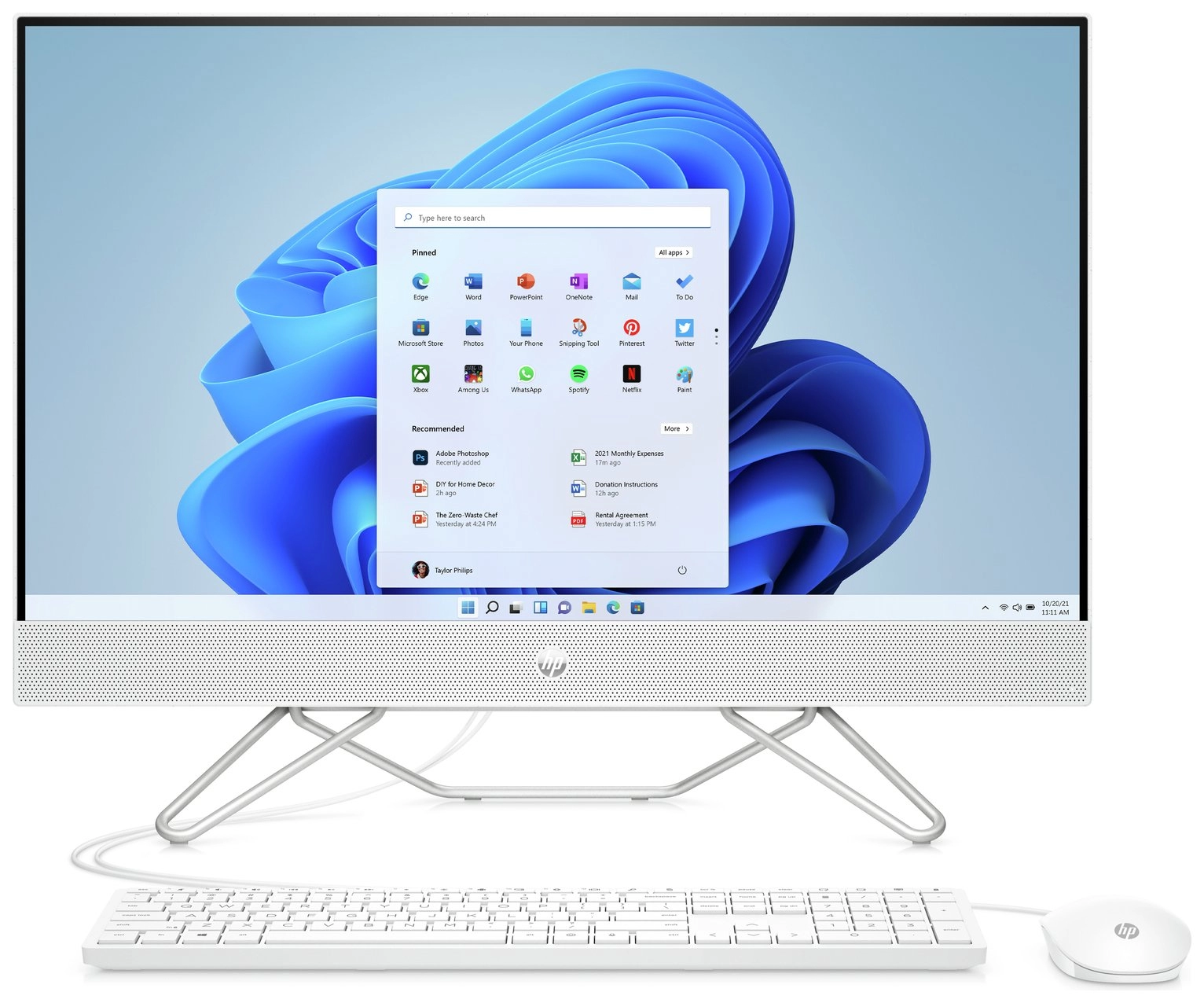 Image of HP 27" All-in-One Desktop PC 27-CB0017NA Ryzen 5