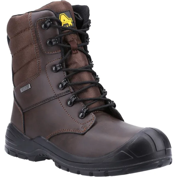 Image of Amblers Safety Mens 240 S3 WR SRC Lace Up Safety Boots UK Size 6 (EU 39) BROWN AMB329-BROWN-6