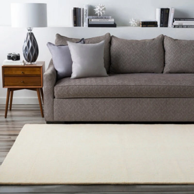 Image of Livabliss Hand-Loomed Modern Wool Cream Mithila Area Rug 91 X152cm - Easy Care, Non Shedding, Ideal For Living Room & Bedroom