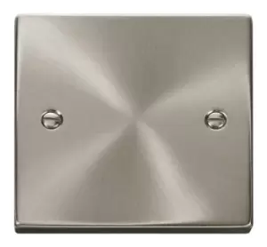 Image of Click Scolmore Deco Satin Chrome 1 Gang Blank Plate - VPSC060