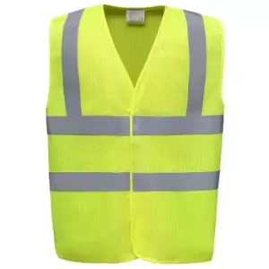 Image of Yoko Hi-Vis Anti-Static Flame Retardant Waistcoat (3XL) (Yellow) - Yellow