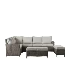 Image of Crossland Grove Louis Square Dining Set With Rising Table - Grey
