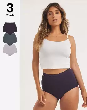 Image of Sloggi 3Pk Basic Maxi Briefs Dark Combi