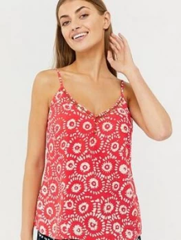 image of Monsoon Anouk Hand-Screen Print Cami - Coral Size M Women