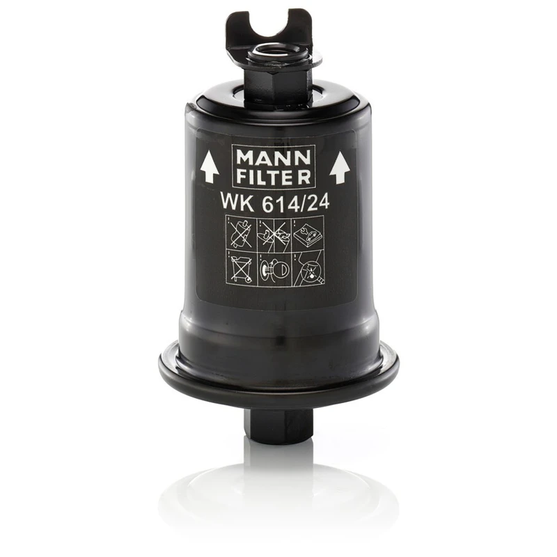 Image of MANN-FILTER WK 614/24 x Fuel Filter In-Line Filter, with gasket/seal Fuel filter (9)