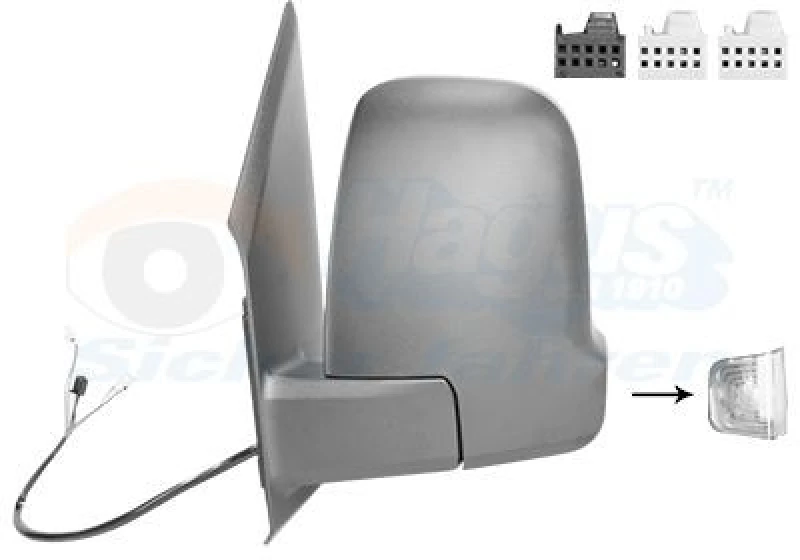 Image of VAN WEZEL Wing mirror VAN WEZEL 2973817