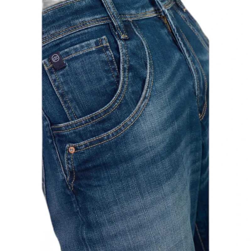 Image of Le Temps des cerises High-waisted womens jeans 400/28 Le Temps des cerises Revers No. 2 Bleu Female 24