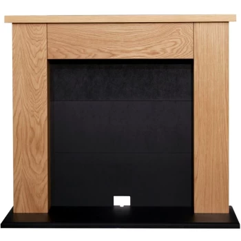 image of Adam - Chester Electric Stove Fireplace in Oak & Black, 39 Inch