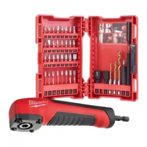 Image of Milwaukee Power Tools 4932478906 SHOCKWAVE 40 PC Screwdriver Bit Set with Right Angle Attachment