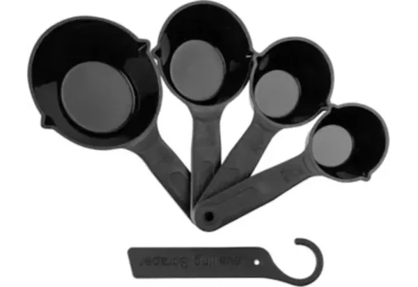 image of Fusion Measuring Cups, 4 Pack, Black